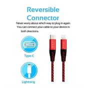Vidvie Lightning to Type C Data Cable 1.2m Red CB426