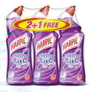 Harpic Toilet Cleaner Liquid Active Fresh Lavender 750ml2+1 Harpic Toilet Cleaner Liquid Active Fresh Lavender 750ml2+1