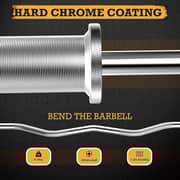 ULTIMAX Olympic Barbell Super Curl Bar 47 inch Weight Bar, Mens Solid Iron Weighted Workout Barbell Weight Straight Weightlifting Technique Bar, Rated 500lbs for Weightlifting