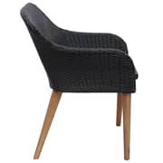 Vidaxl Outdoor Chairs With Cushions 2 Pcs Poly Rattan Black