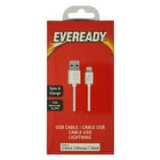 Eveready Car Charger With Lightning Cable 1m White - 1BELI3