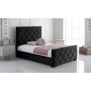 Velvet Bed Frame Queen Bed Black