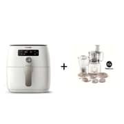 Philips HD964521 Avance Collection Air Fryer + HR7628 Food Processor 650W