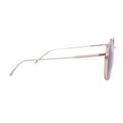Lacoste  L216s 714 Pilot Gold Fullrim Sunglasses For Unisex (blue Lens)