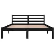 vidaXL Day Bed Solid Wood Pine 140x200 cm Double Black vidaXL Day Bed Solid Wood Pine 140x200 cm Double Black
