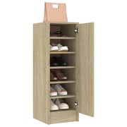 vidaXL Shoe Cabinet Sonoma Oak 32x35x92 cm Engineered Wood vidaXL Shoe Cabinet Sonoma Oak 32x35x92 cm Engineered Wood