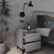 Vidaxl Bed Cabinets With Metal Legs 2 Pcs Grey Sonoma 40x35x50 Cm Vidaxl Bed Cabinets With Metal Legs 2 Pcs Grey Sonoma 40x35x50 Cm