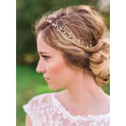 Catery Bride Wedding Headband Pearl Hair Vine Braid Headpieces Bridal Accessories For Women - Sliver