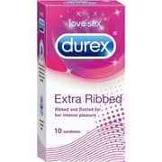 Durex Durex Extra Ribbed Condoms 10 pcs Durex Durex Extra Ribbed Condoms 10 pcs