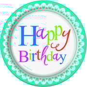 Unique- Confetti Cake Birthday 7in Plates 8pcs