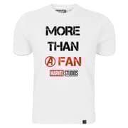 Marvel More Than A Fan Men's Round Neck T-shirt White Medium Marvel More Than A Fan Men's Round Neck T-shirt White Medium