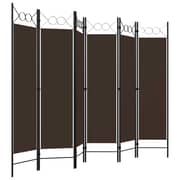 Vidaxl 6-panel Room Divider Brown 240x180 Cm Vidaxl 6-panel Room Divider Brown 240x180 Cm