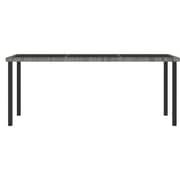 Vidaxl 7 Piece Garden Dining Set Poly Rattan Grey