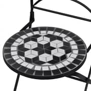 vidaXL Folding Bistro Chairs 2 pcs Ceramic Black and White vidaXL Folding Bistro Chairs 2 pcs Ceramic Black and White