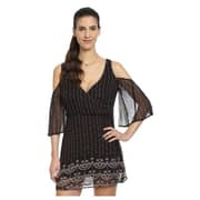 Love Gen Bandhani Print Dress Black Size L