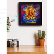 Story@Home Artistically Designed Ganesha' Framed Wall Art Painting - Wood, 30 cm x 3 cm x 30 cm, Multicolor FM1401