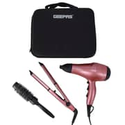 Geepas GHF86054 4 In 1 Hair Dressing Set - Portable Hair Dryer, Straightener, Curler With Eva Bag 2000W Geepas GHF86054 4 In 1 Hair Dressing Set - Portable Hair Dryer, Straightener, Curler With Eva Bag 2000W