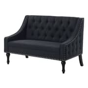 Christiansburg Tufted Loveseat in Charcoal Grey Color Christiansburg Tufted Loveseat in Charcoal Grey Color