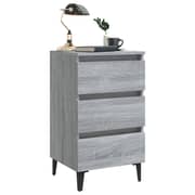 Vidaxl Bed Cabinets With Metal Legs 2 Pcs Grey Sonoma 40x35x69 Cm Vidaxl Bed Cabinets With Metal Legs 2 Pcs Grey Sonoma 40x35x69 Cm