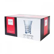 Eclat Lady Diamond Tumbler Glass 6pc Set