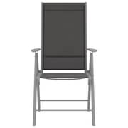 vidaXL Folding Garden Chairs 4 pcs Textilene Black vidaXL Folding Garden Chairs 4 pcs Textilene Black