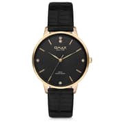 Omax Prime Collection Black Leather Analog Watch For Women PM003G22I Omax Prime Collection Black Leather Analog Watch For Women PM003G22I
