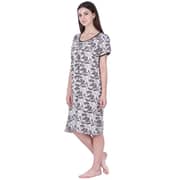 Soko Mesh Ladies Printed Nighty Brown Extra Large