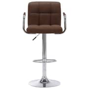 Vidaxl Bar Stools 2 Pcs Brown Fabric Vidaxl Bar Stools 2 Pcs Brown Fabric