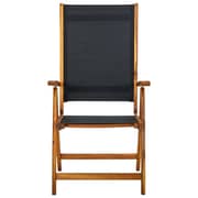 vidaXL Folding Garden Chairs 4 pcs Solid Wood Acacia and Textilene