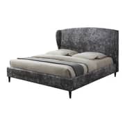 MooBoo Maddie 180cm Velvet Effect Silver King Size Bed