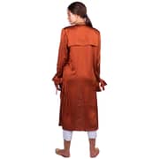 ELVI Rust Brown Alya Tie-Up Duster Coat Size 16