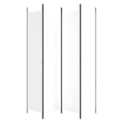 vidaXL 4-Panel Room Divider White 200x220 cm Fabric vidaXL 4-Panel Room Divider White 200x220 cm Fabric