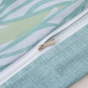 Luna Home Queen/double Size 6 Pieces Bedding Set Without Filler, Geometric Leaves Design