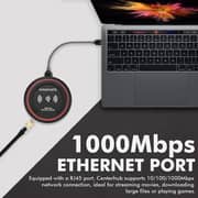 Promate Usb-c Hub, 100w Type-c Pd,hdmi,dual Usb Port,ethernet,wireless Charging Pad, Centerhub Mar