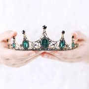 Catery Baroque Crowns Green Bride Queen Tiaras And For Women Decorative Princess Hair Accessories Prom Catery Baroque Crowns Green Bride Queen Tiaras And For Women Decorative Princess Hair Accessories Prom