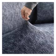 Stretchable Sofa Cover Three Seater Grey Design Fits Size between 190-230cm