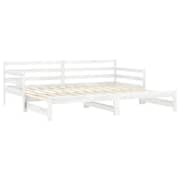 Vidaxl Pull-out Day Bed White Solid Pinewood 2x Vidaxl Pull-out Day Bed White Solid Pinewood 2x