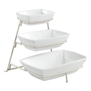 Blumen 3Tier Rectangular Bowls Large/Medium/Small With Stand Blumen 3Tier Rectangular Bowls Large/Medium/Small With Stand