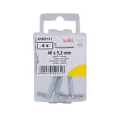 Suki Zinc Plated Cup Hook (40 X 5.2 Mm, Pack Of 4)