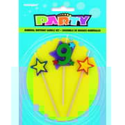 Unique- Star Birthday Candle Set-9 Unique- Star Birthday Candle Set-9