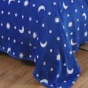 Cozy Fleece Blanket Moon and Stars Design