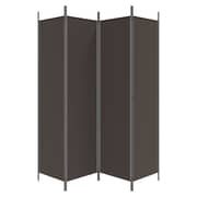 vidaXL 4-Panel Room Divider Brown 200x200 cm Fabric vidaXL 4-Panel Room Divider Brown 200x200 cm Fabric