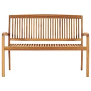 Vidaxl Stacking Garden Bench With Cushion 128.5 Cm Solid Teak Wood Vidaxl Stacking Garden Bench With Cushion 128.5 Cm Solid Teak Wood