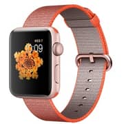 Apple Watch Series 2 - 42mm Rose Gold Aluminium Case with Orange/Anthracite Woven Nylon Band