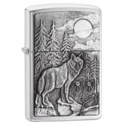 Zippo 20855 200 Timber Wolves Brushed Chrome Windproof Lighter