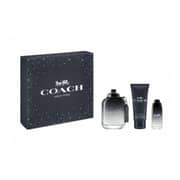 Coach New York 3pcs Giftset 100ml EDT+Shower Gel +15ml Miniture