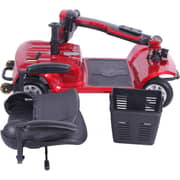 COOLBABY 4 Wheel Electric Folding Mobility Scooter for Adult RED X-02-RD-SRK