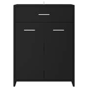 vidaXL Bathroom Cabinet Black 60x33x80 cm Engineered Wood
