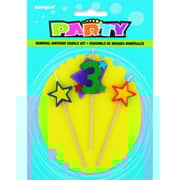 Unique- Star Birthday Candle Set-3 Unique- Star Birthday Candle Set-3