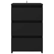 Vidaxl Bed Cabinets 2 Pcs Black 40x35x62.5 Cm Chipboard